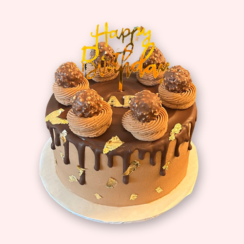 Eggless Ferrero Rocher or Nutella cake