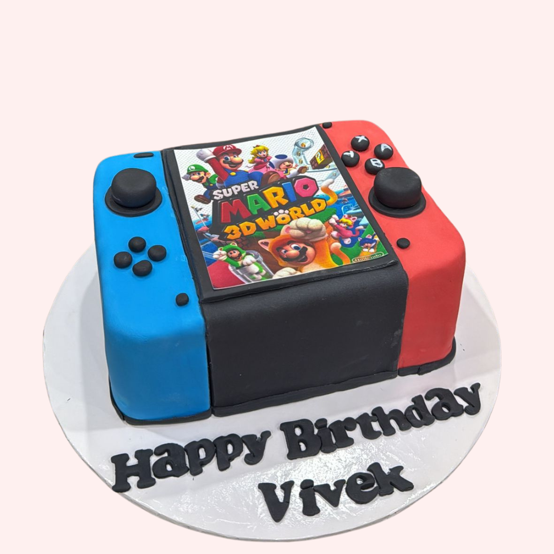 Eggless Super Mario Cake