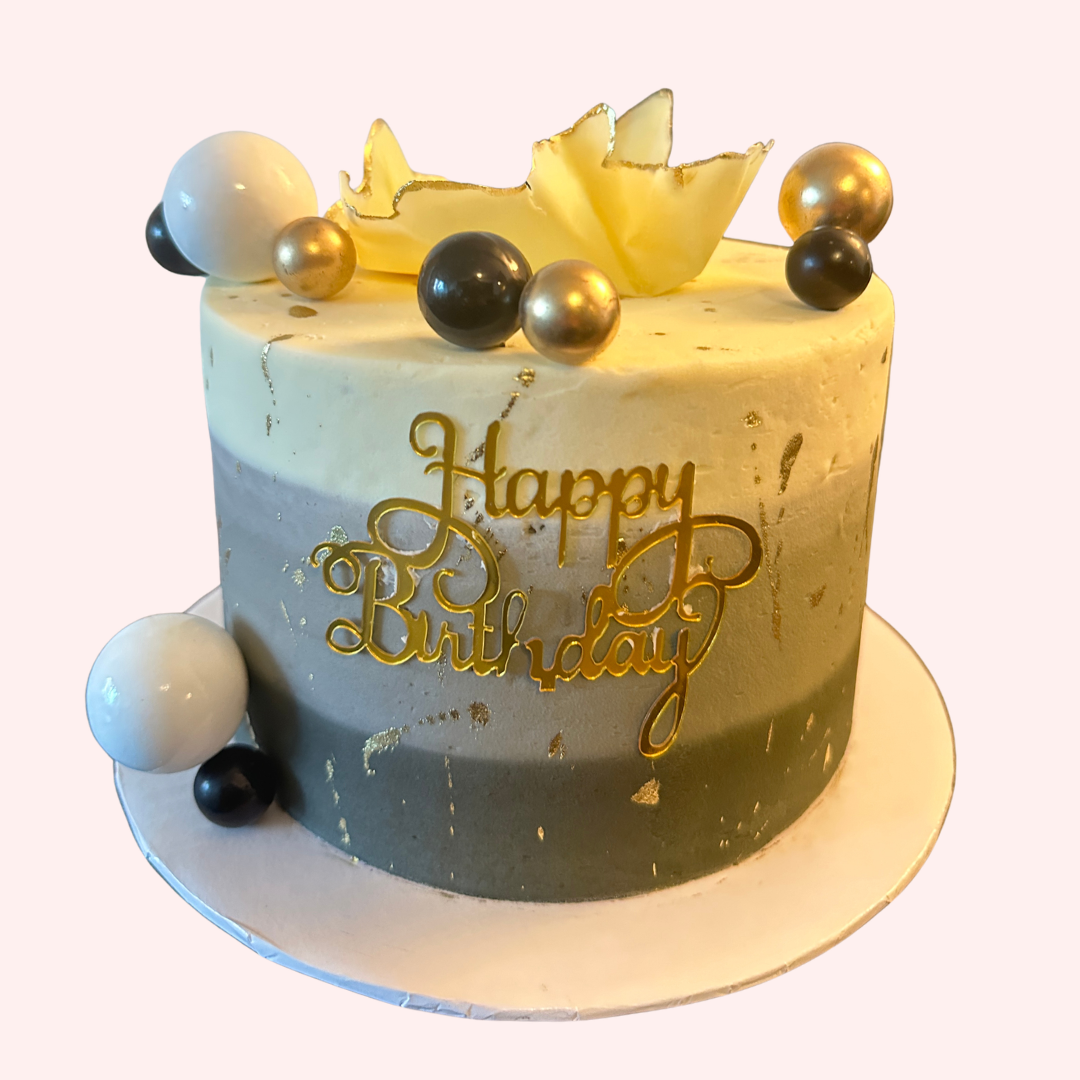 Black & Gold Celebration Cake