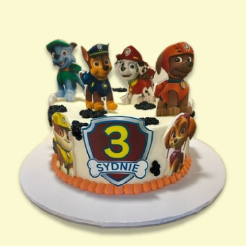 Eggless Paw Patrol Cake