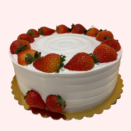 Eggless Strawberry cake