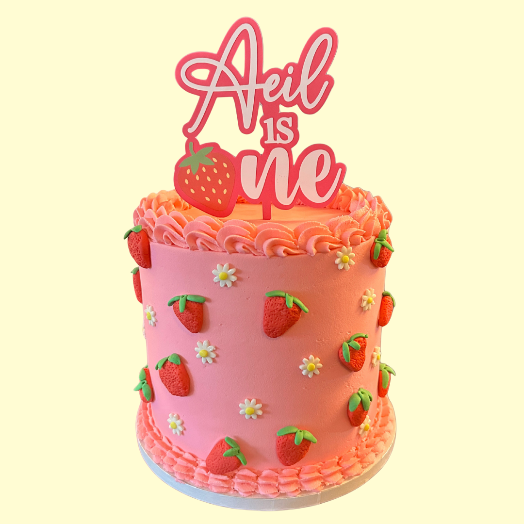 Eggless First Birthday Cake
