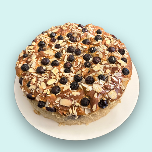 Eggless Sugarfree - Almond and Blueberry Cake