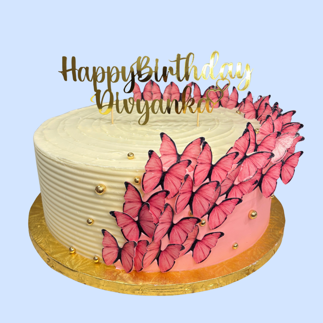 Behind the Scenes: Crafting a Whimsical Eggless Chocolate Strawberry Butterfly Cake!