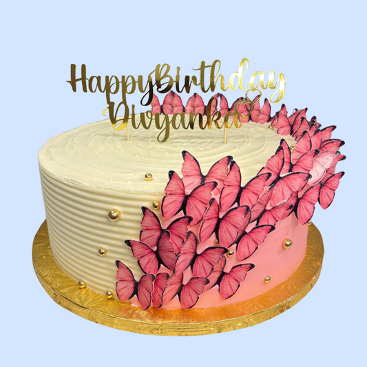Behind the Scenes: Crafting a Whimsical Eggless Chocolate Strawberry Butterfly Cake!