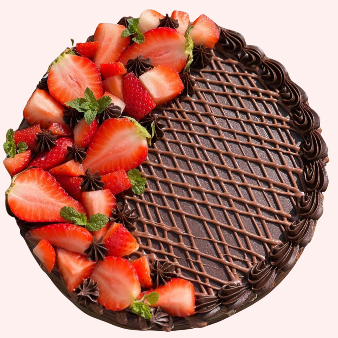 Eggless Strawberry cake