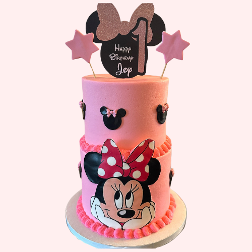 Eggless Minnie Mouse Cake