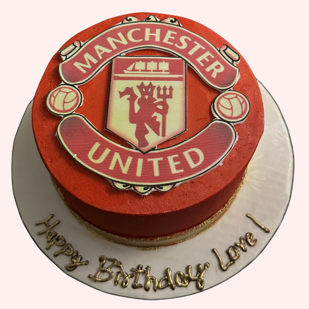 Eggless Manchester United Cake
