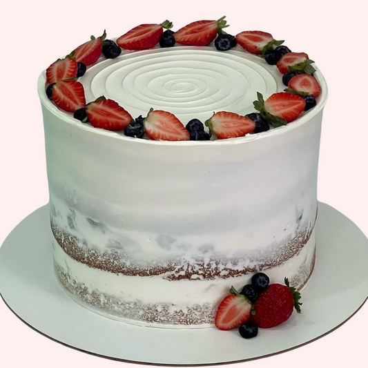Eggless Strawberry cake