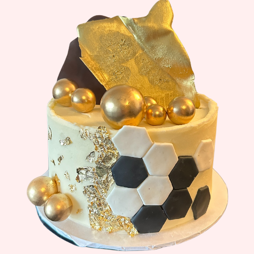 Eggless Golden Indulgence Cake