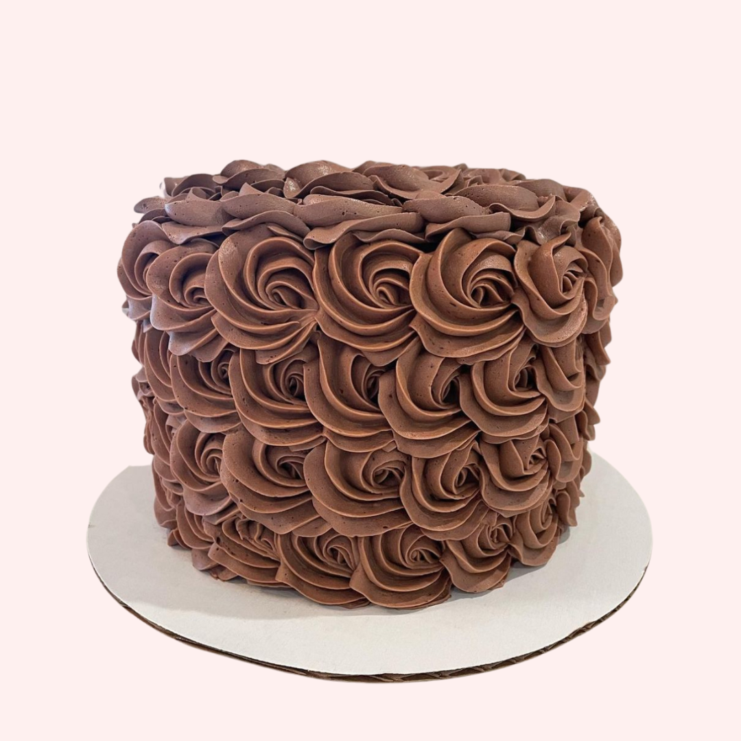 Eggless rosette cake