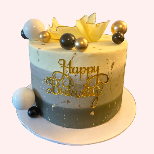 Black & Gold Celebration Cake
