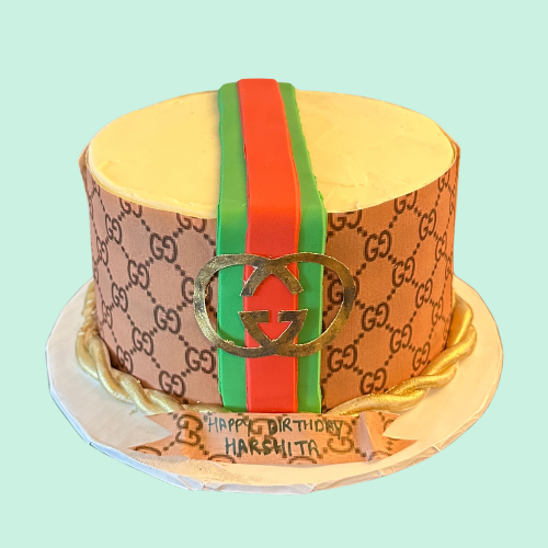 Eggless Gucci Cake