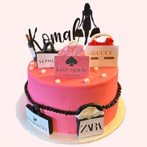 Eggless Shopping theme Cake