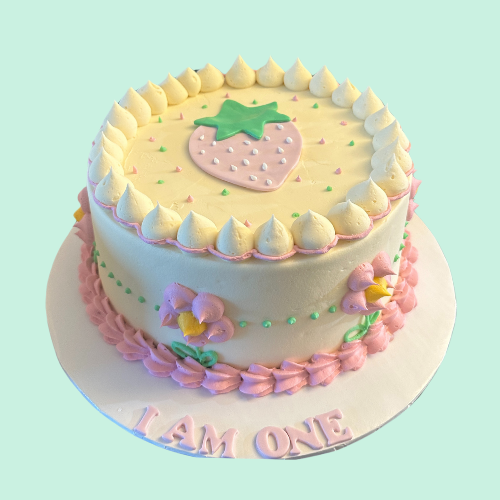 Eggless First Birthday cake