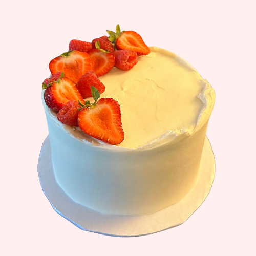 Eggless Strawberry cake