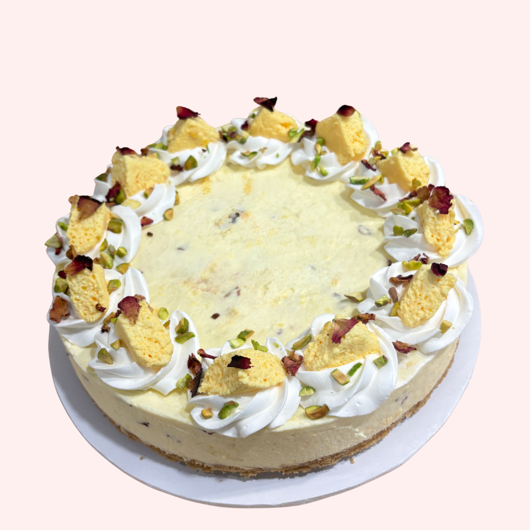 Eggless Rasmalai Cheesecake