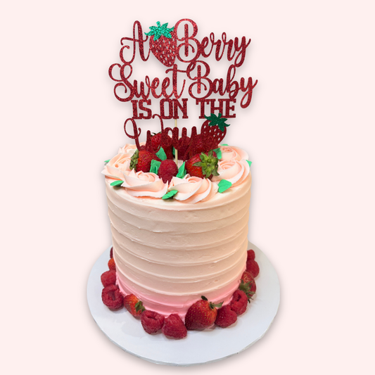 Eggless Berry One Cake