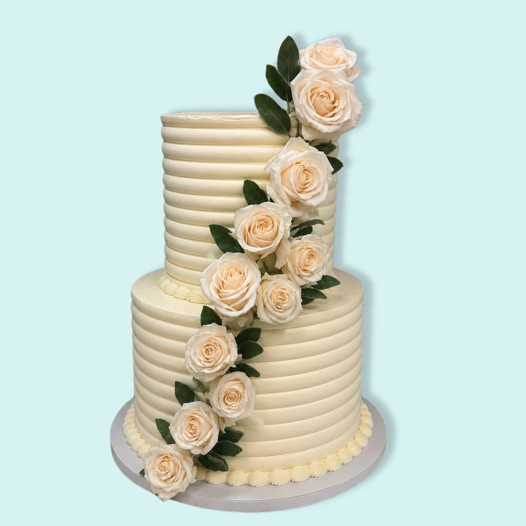 Eggless Two-Tier Wedding Cake