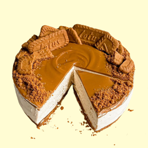 Eggless Biscoff Cheesecake