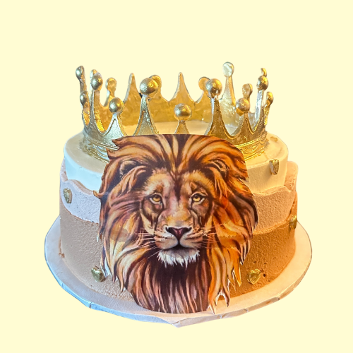 Eggless Lion Cake