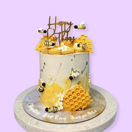 Honey bee cake eggless