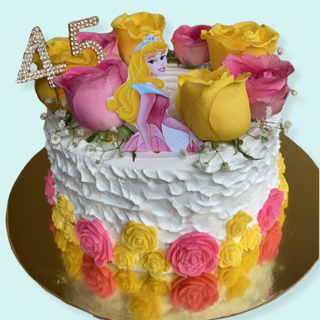 Princess eggless cake