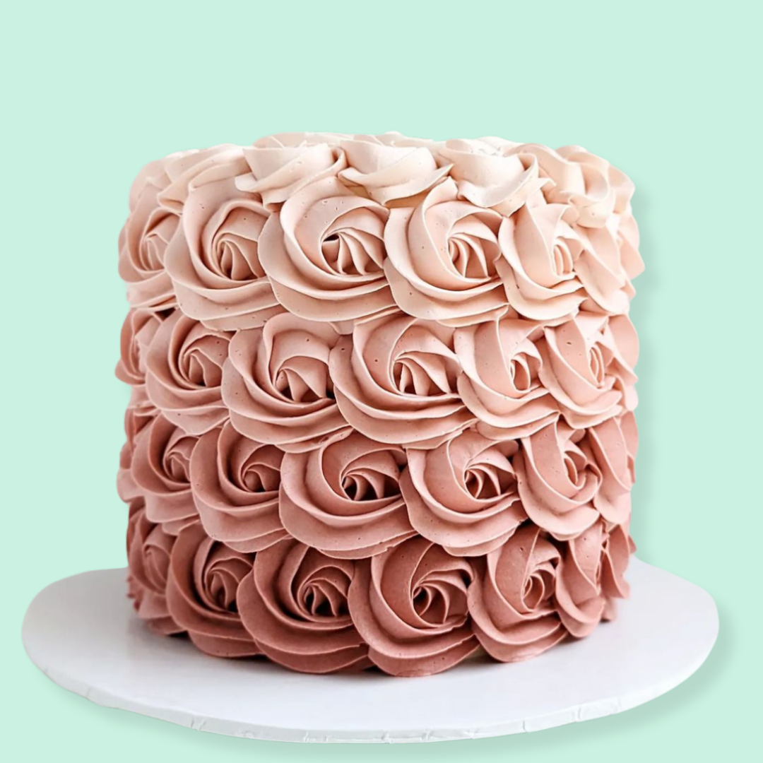 Rosette cake eggless