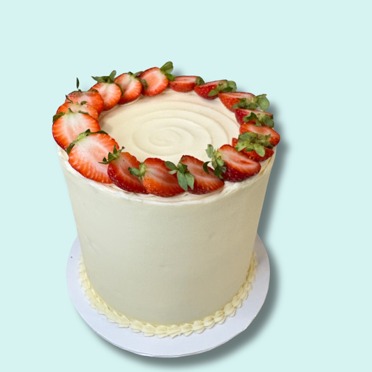 Eggless Strawberry cake