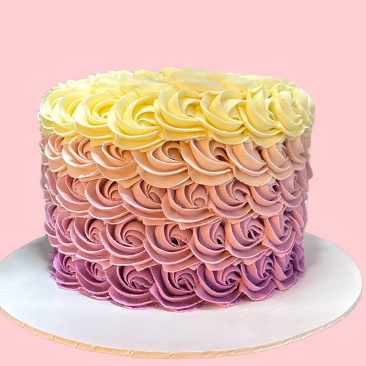 Eggless Rossette cake