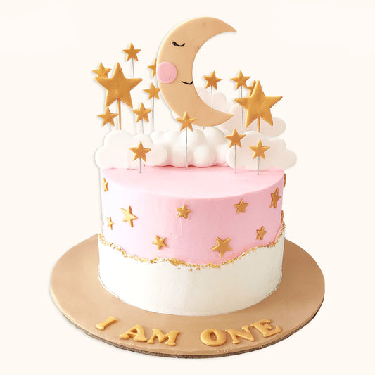 Eggless Star Faultline Cake